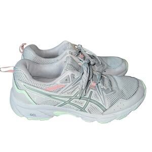 ASICS Gel Venture 8 Athletic Trail Women’s Size 9.5 Grey/Green 1012B230